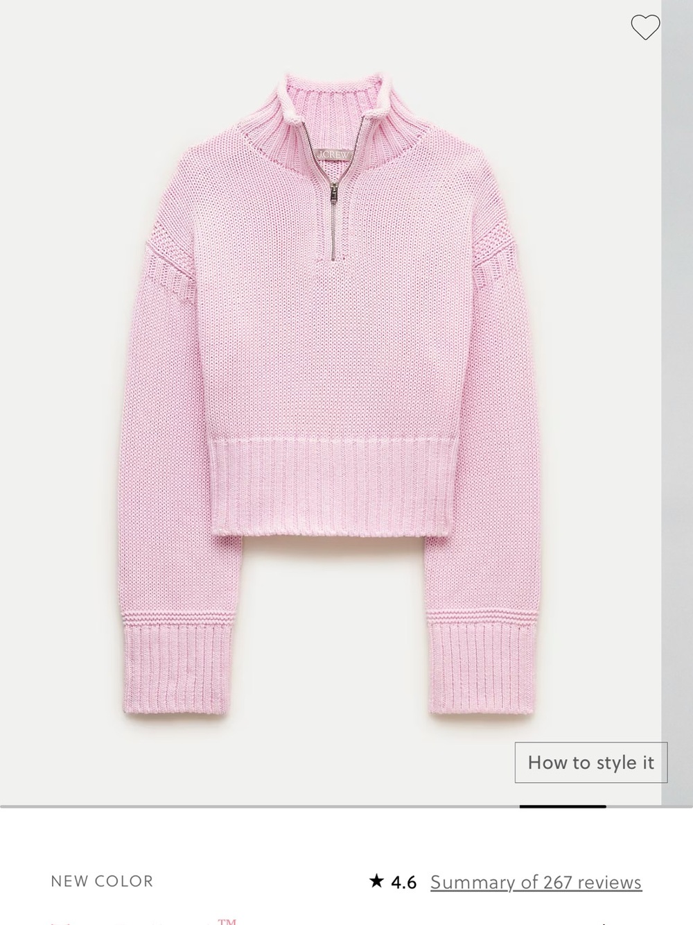 Jcrew Tiny rollneck sweater in faded lilac